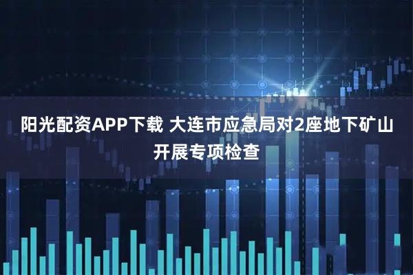 阳光配资APP下载 大连市应急局对2座地下矿山开展专项检查